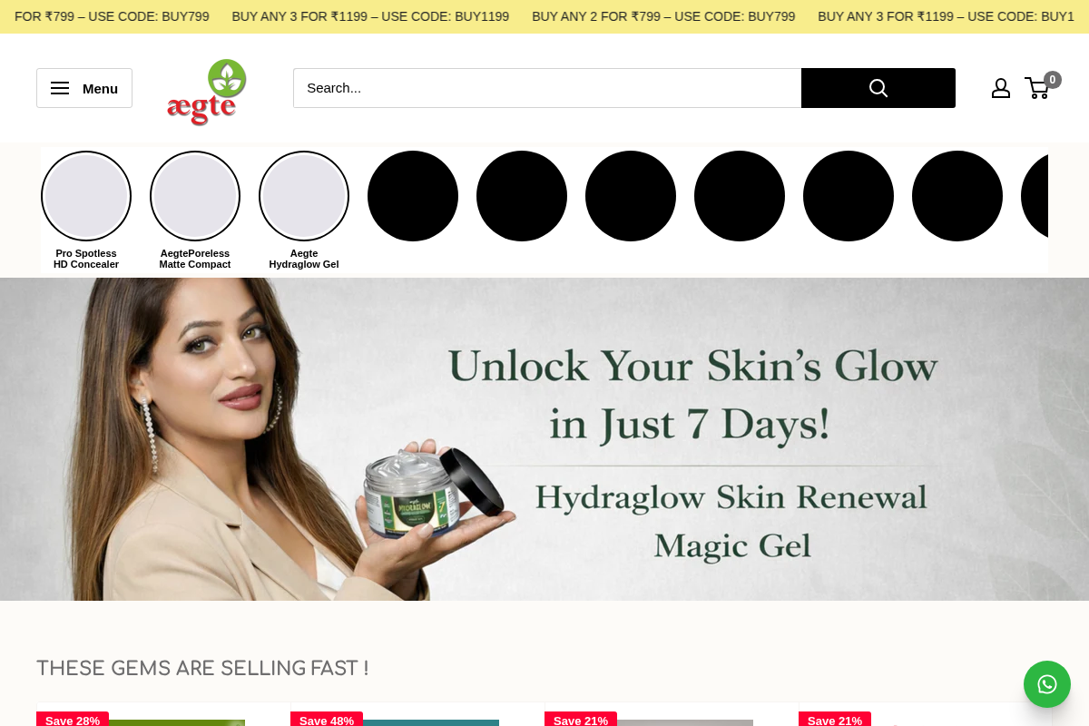 Aegte Life Science homepage screenshot