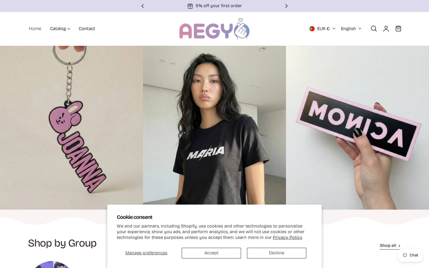 aegyo.store homepage screenshot