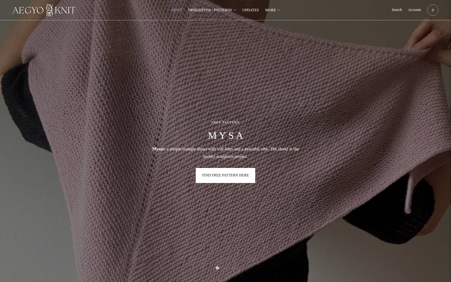 aegyoknit.com homepage screenshot