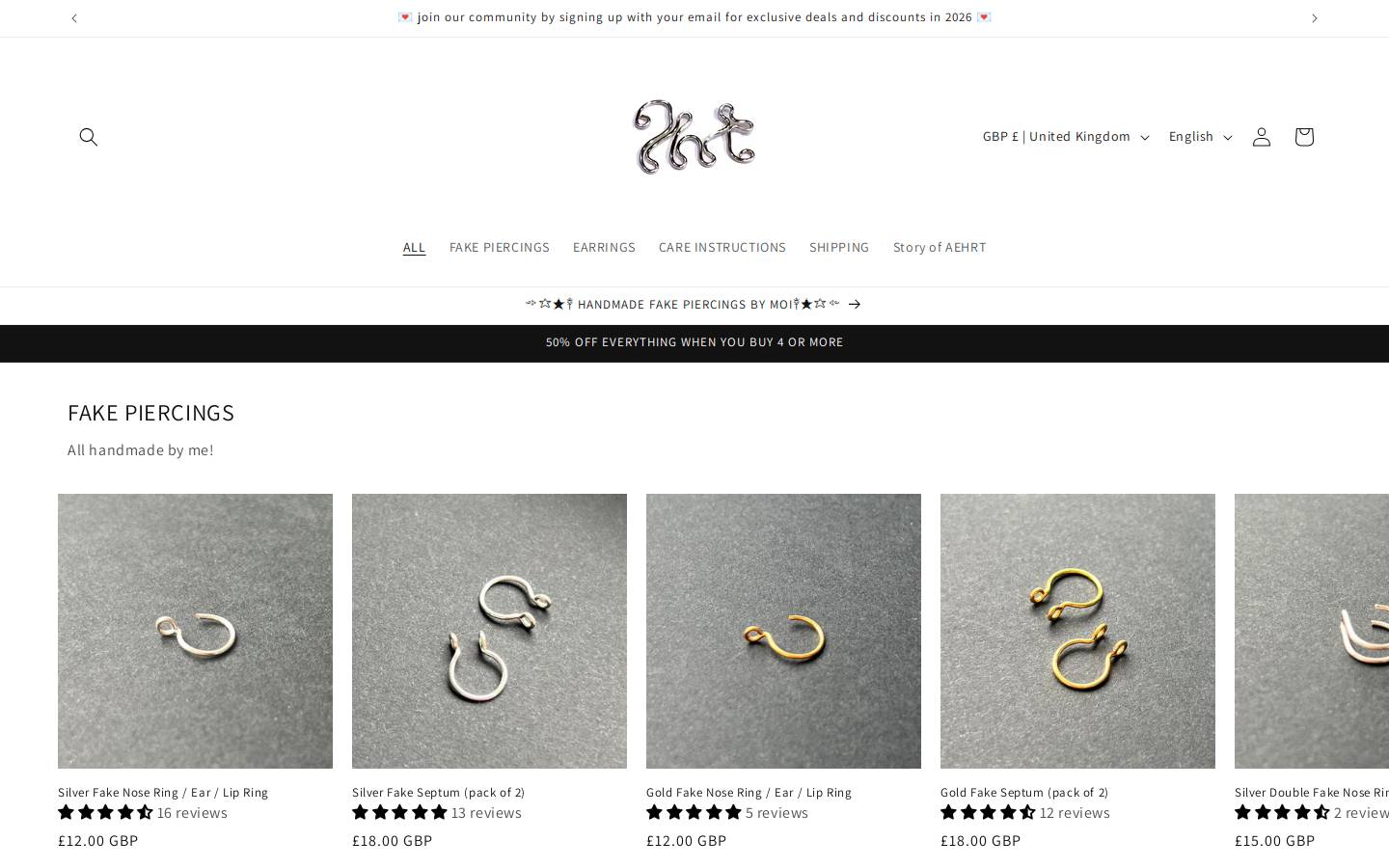aehrt.com homepage screenshot