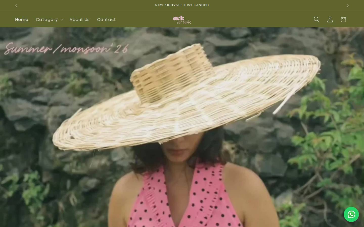aekanek.com homepage screenshot