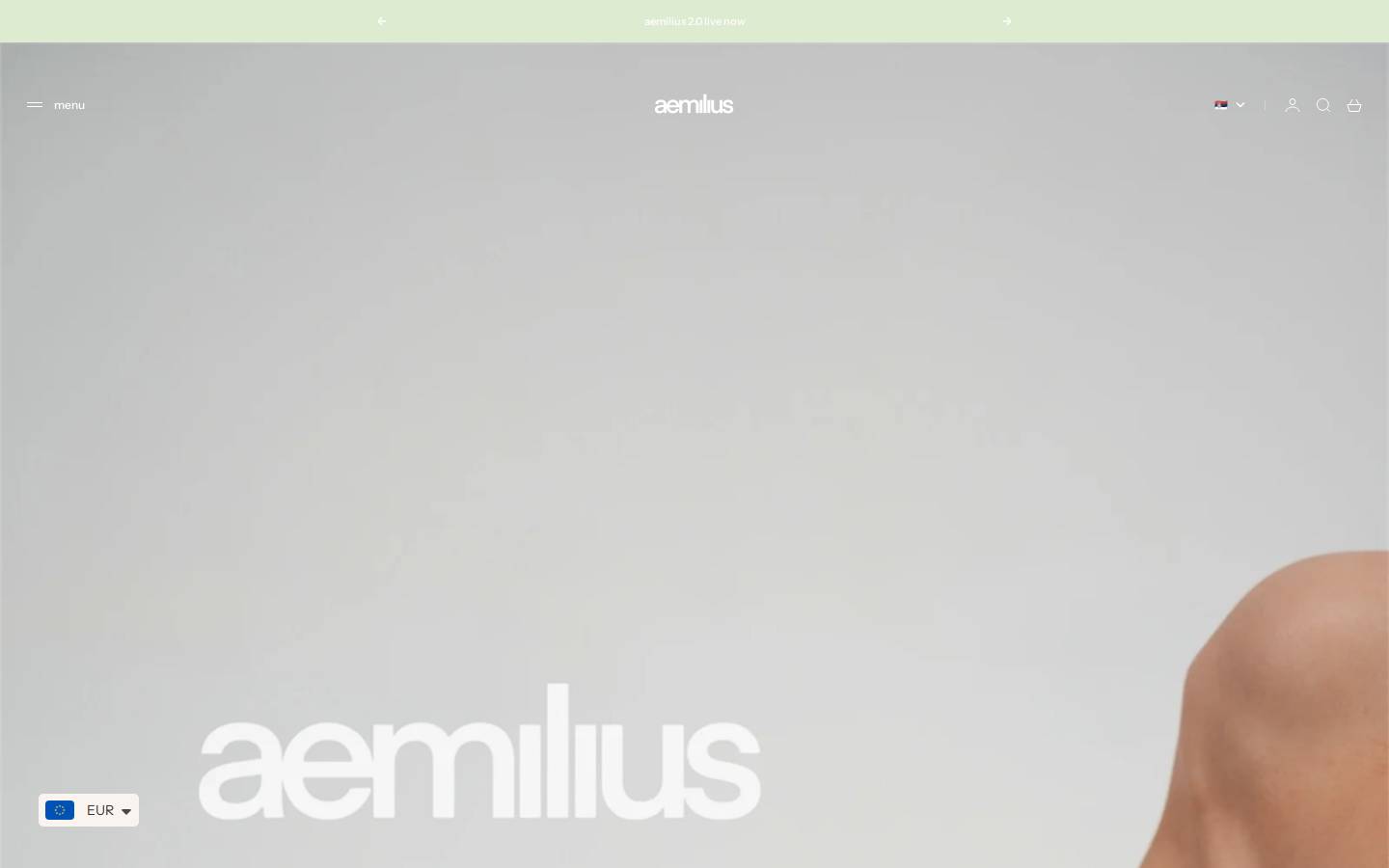 aemiliuscosmetics.com homepage screenshot