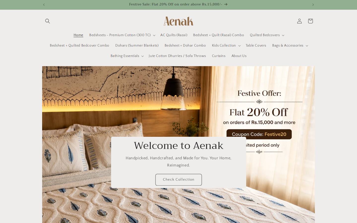 aenak.in homepage screenshot