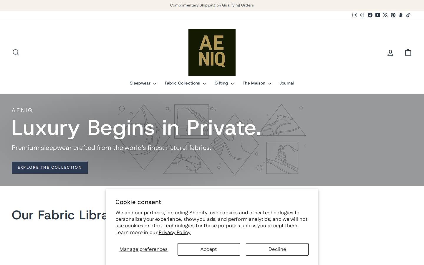aeniq.com homepage screenshot