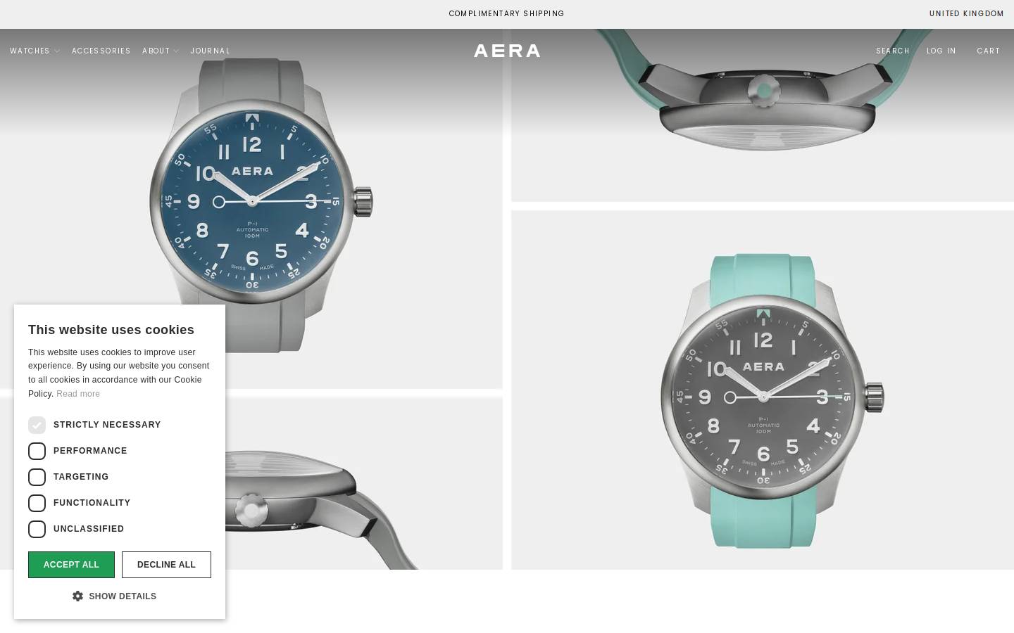Aera Instruments homepage screenshot