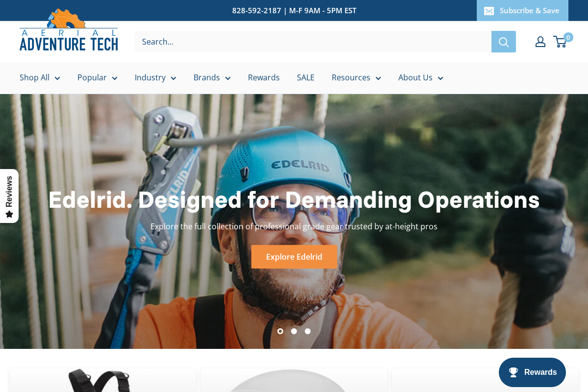 Aerial Adventure Tech homepage screenshot