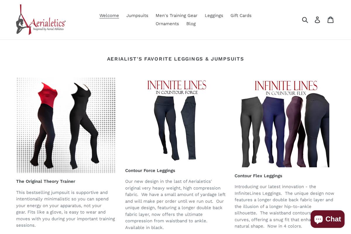 aerialetics.com homepage screenshot