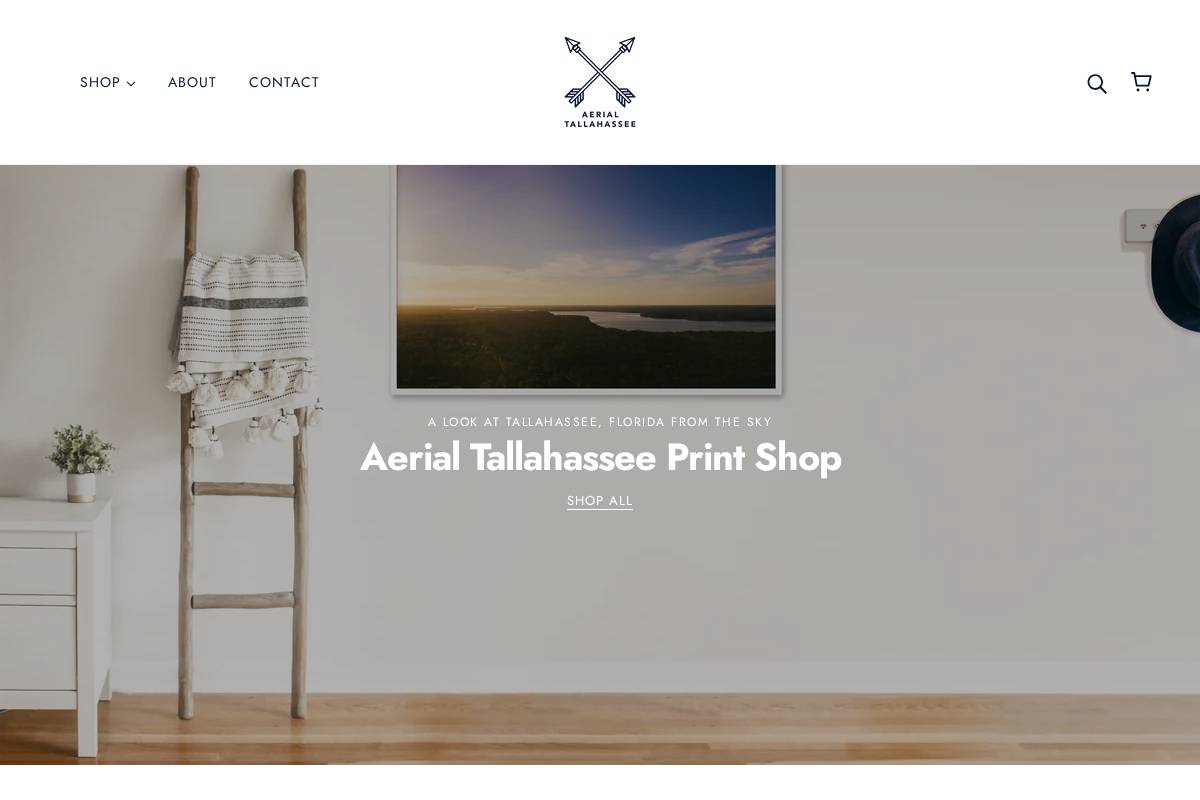 aerialtallahassee.com homepage screenshot