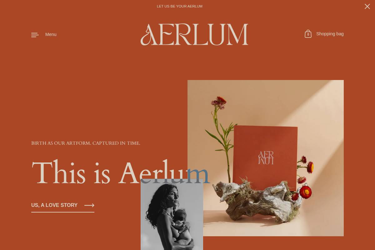 aerlum.com homepage screenshot