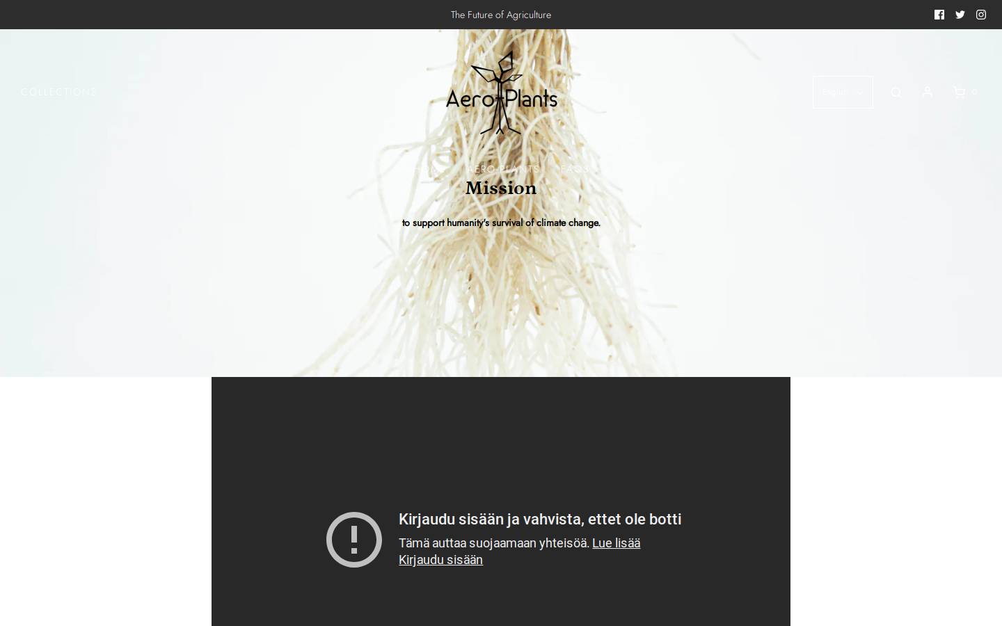 aero-plants.com homepage screenshot