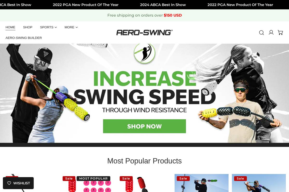 aero-swing.com homepage screenshot