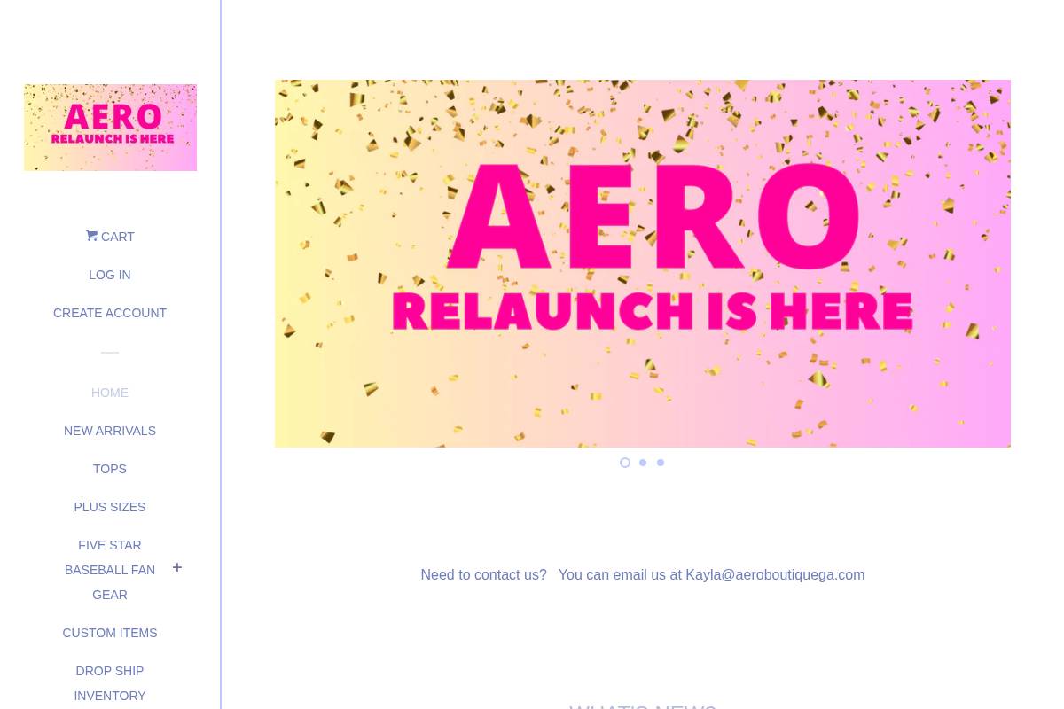 aeroboutiquega.com homepage screenshot