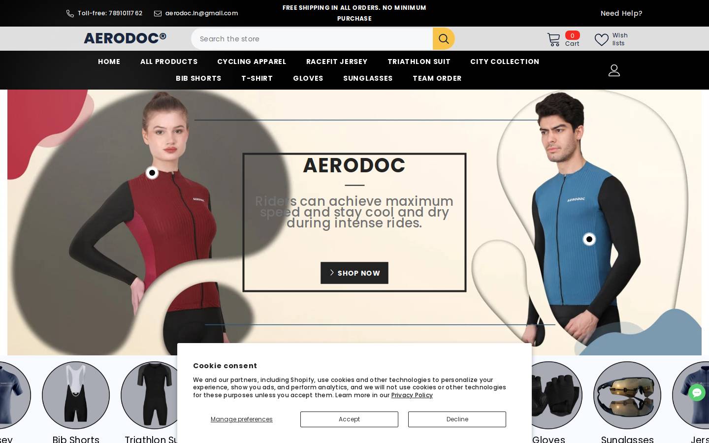 aerodoc.in homepage screenshot