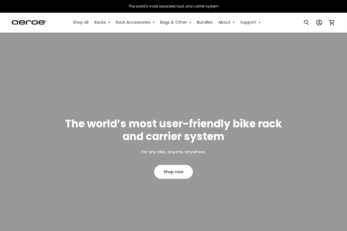 Aeroe homepage screenshot