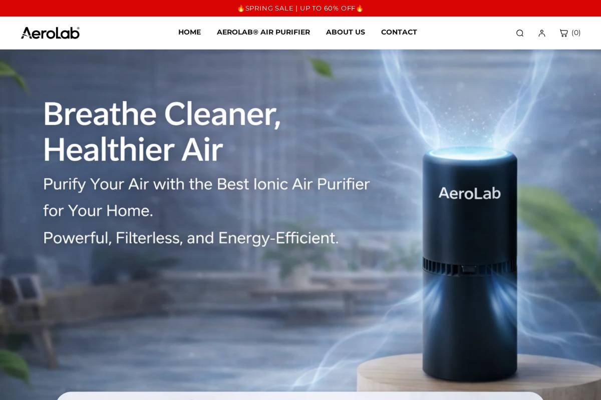 aerolab-official.com homepage screenshot