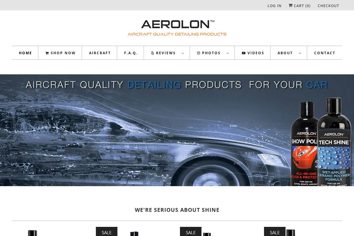 aerolon.com homepage screenshot