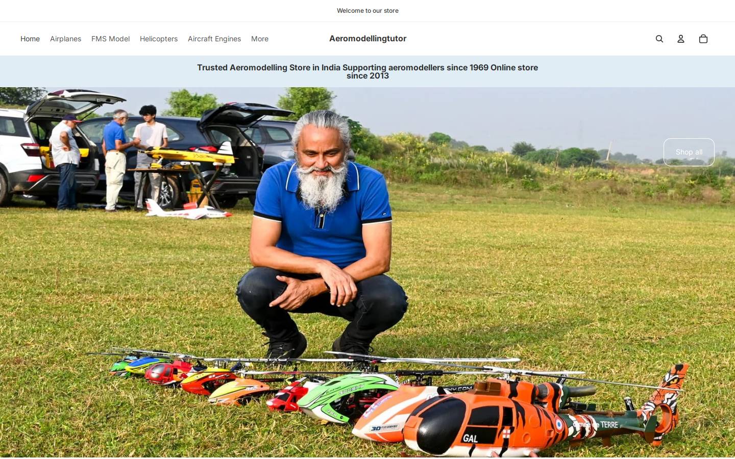 aeromodellingtutor.in homepage screenshot