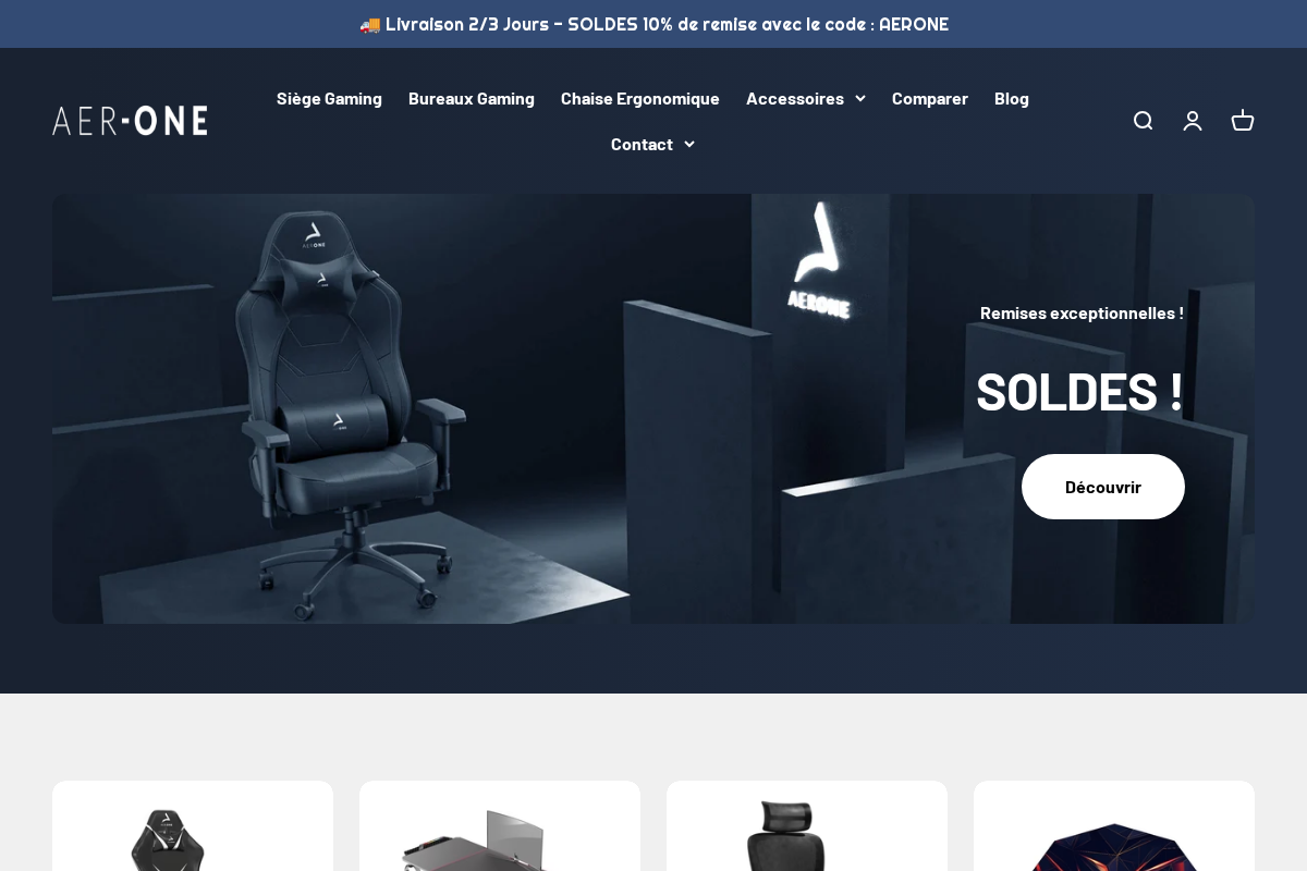 Aerone homepage screenshot