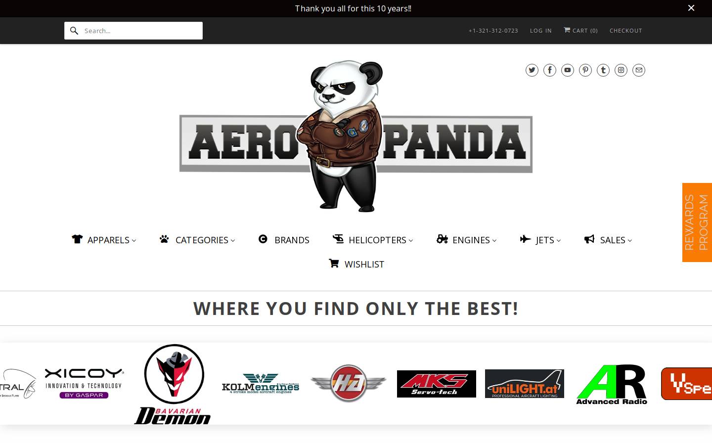aeropanda.com homepage screenshot