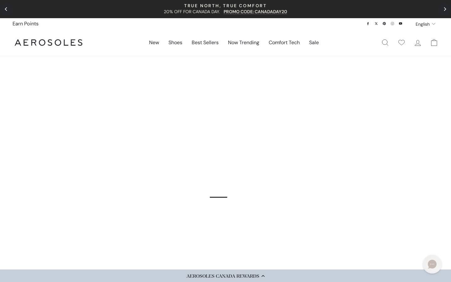 Aerosoles homepage screenshot