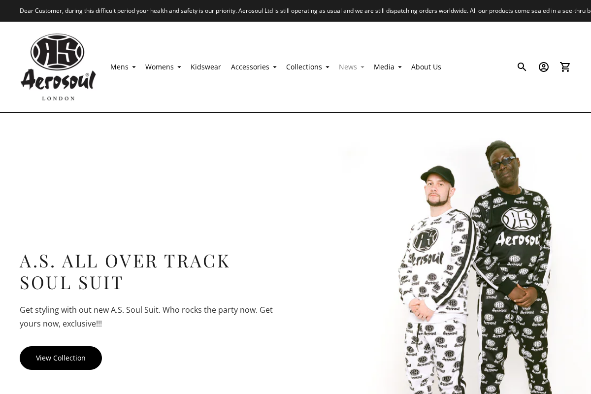 Aerosoul Limited homepage screenshot