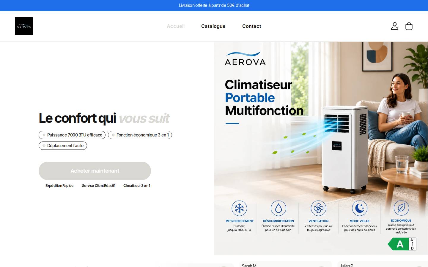 aerova-home.fr homepage screenshot