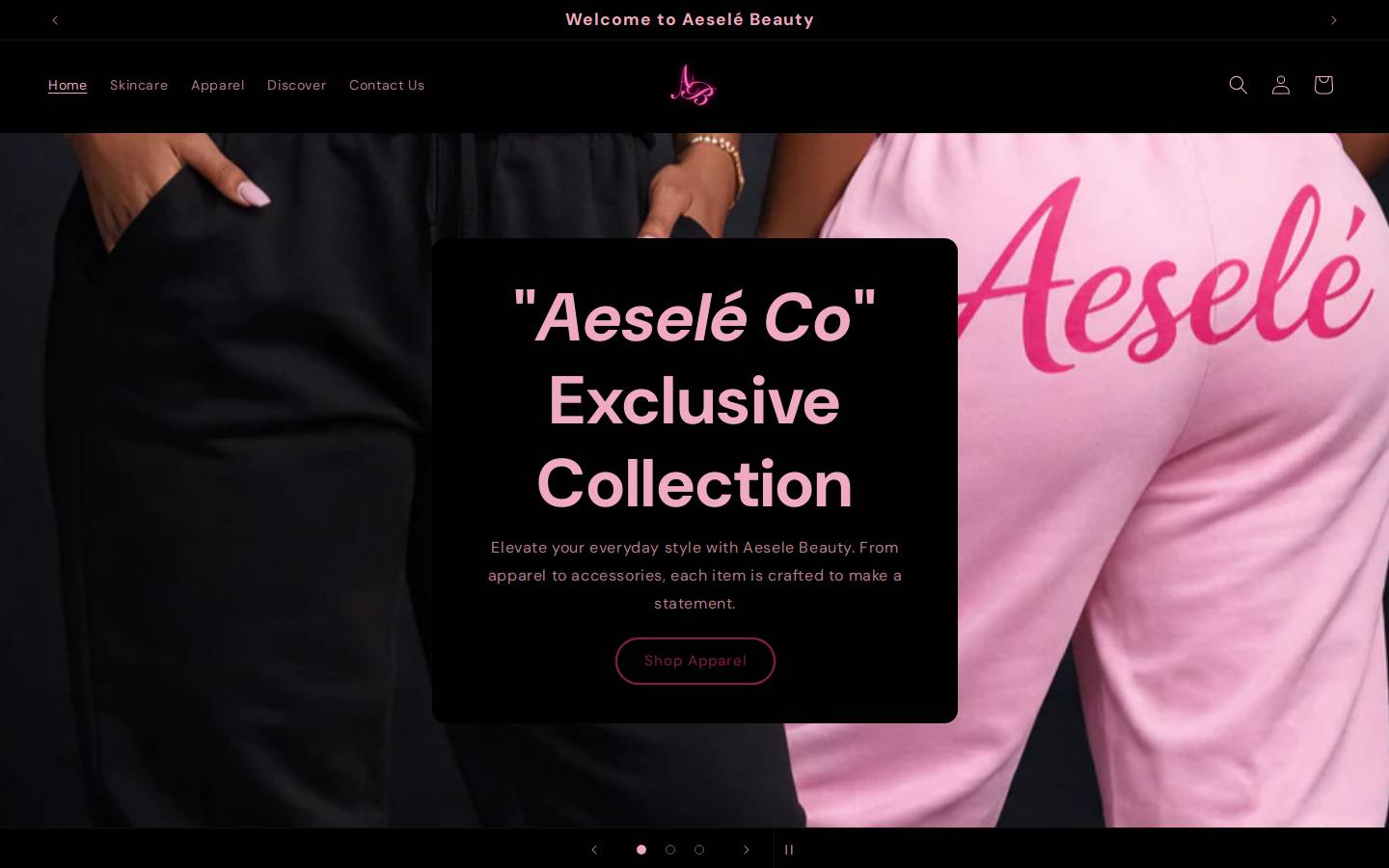 aeselebeauty.com homepage screenshot