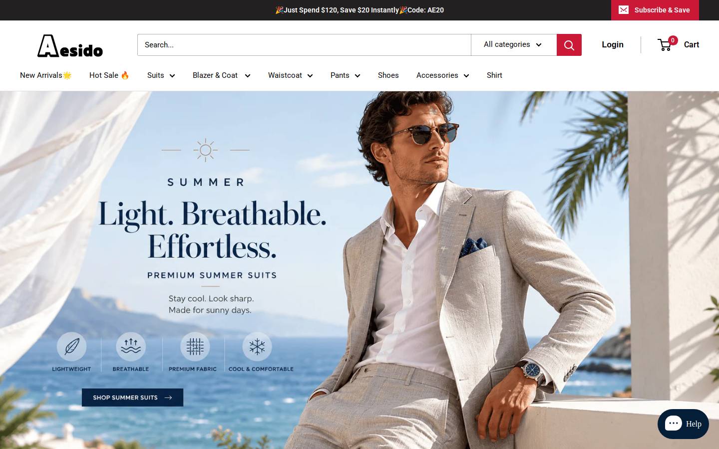 Aesido homepage screenshot