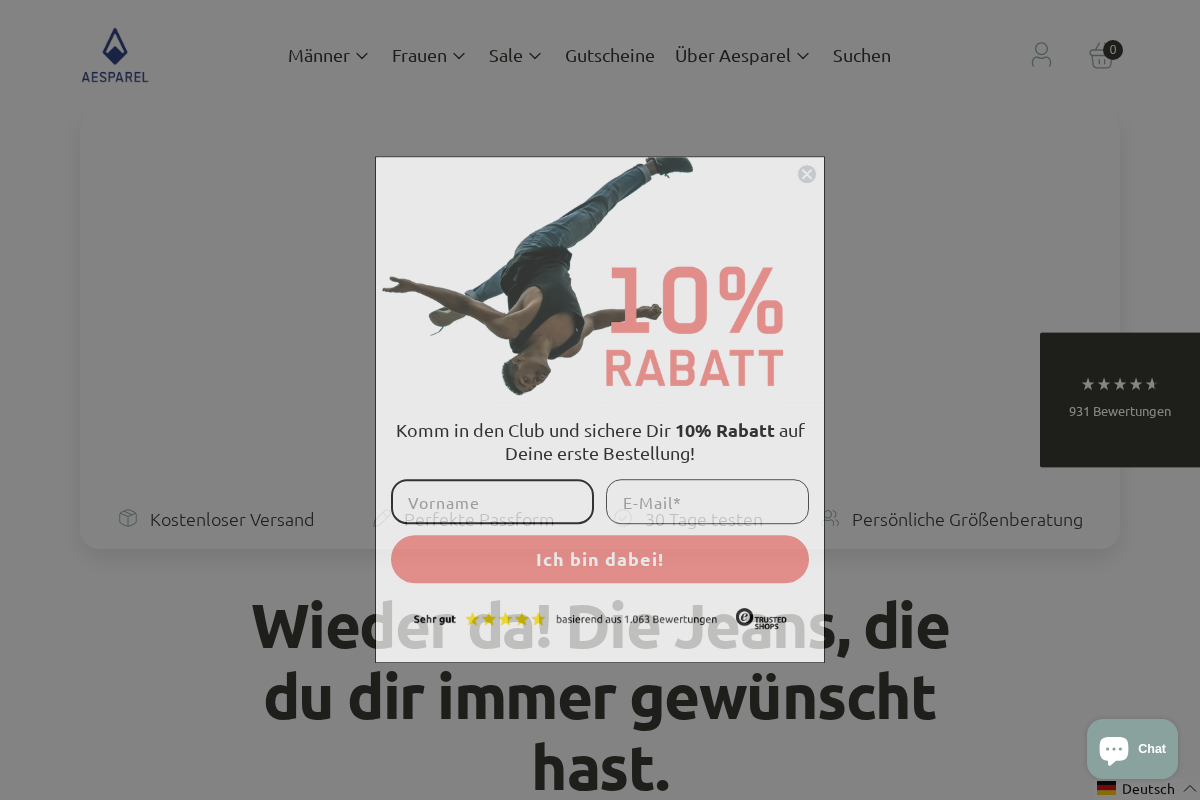 aesparel.com homepage screenshot