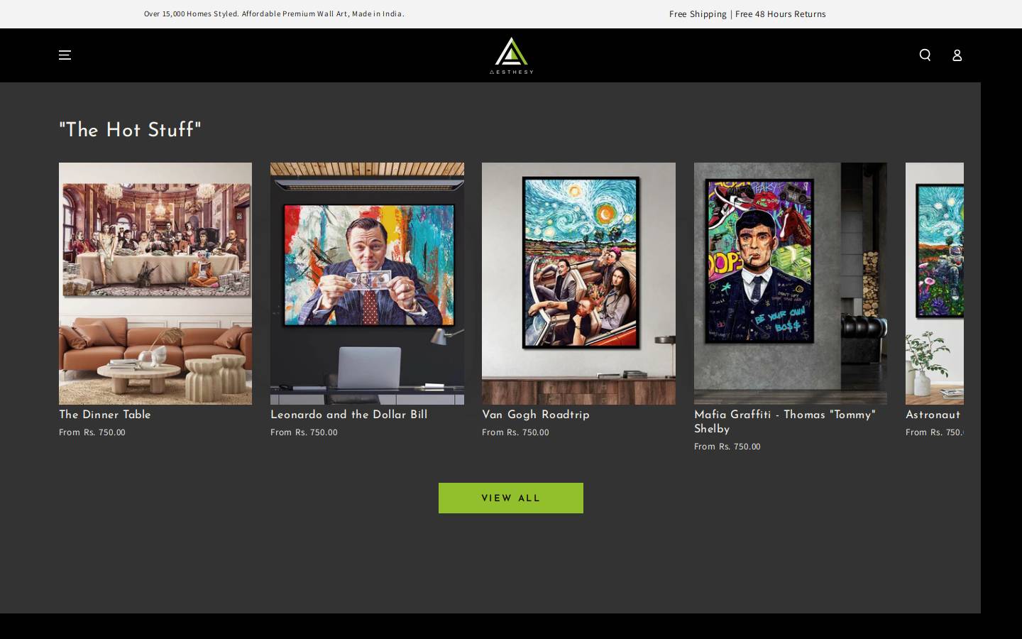 aesthesy.com homepage screenshot