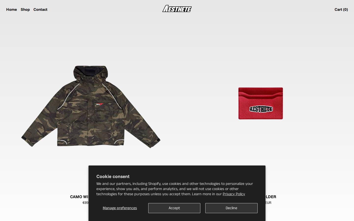 aestheteclo.com homepage screenshot
