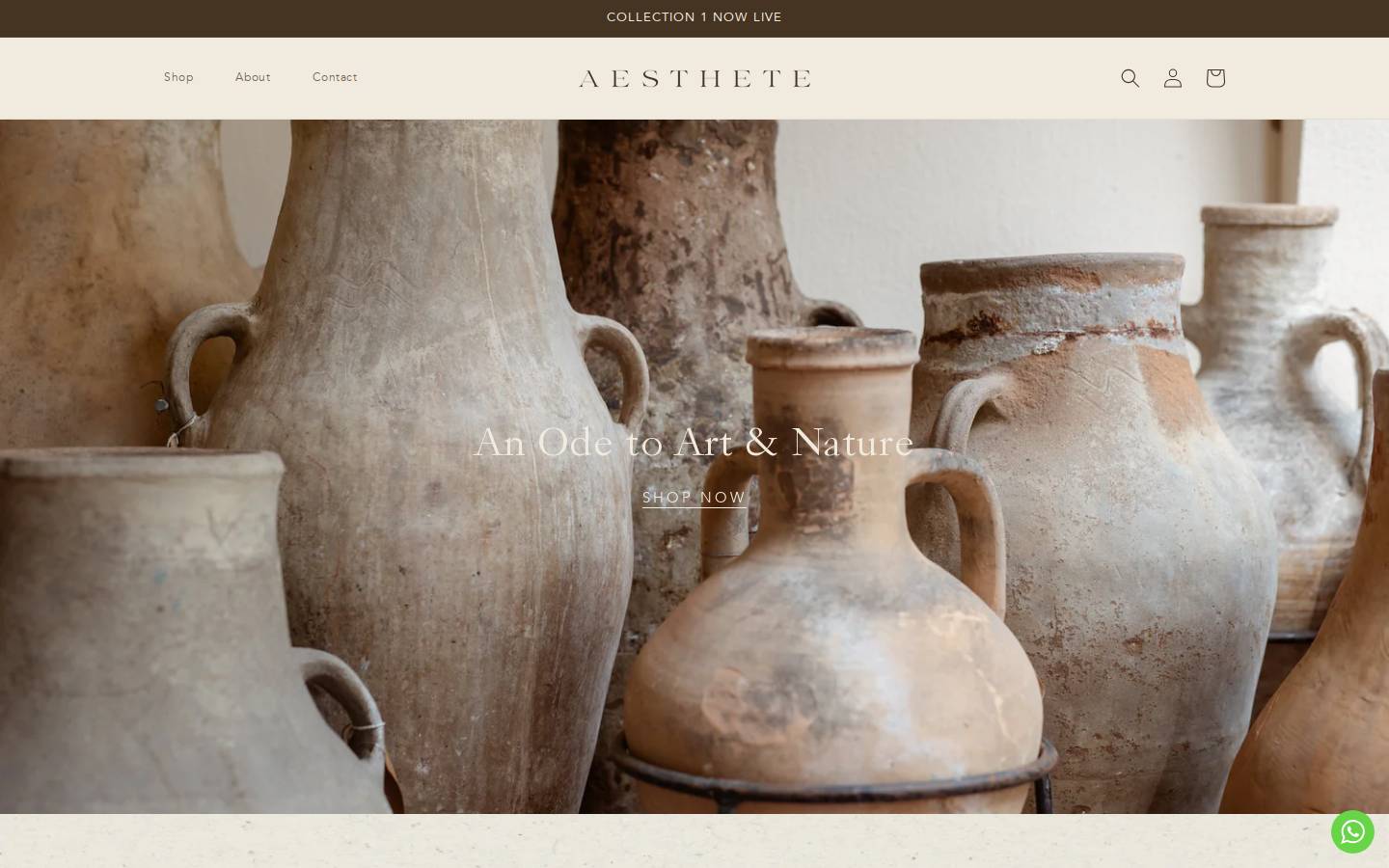 aestheteinterior.com homepage screenshot