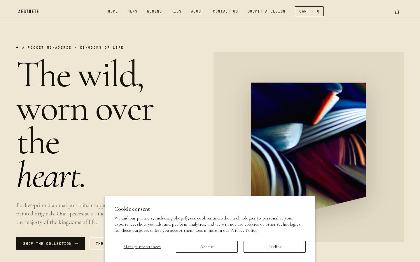 aesthetelife.org homepage screenshot