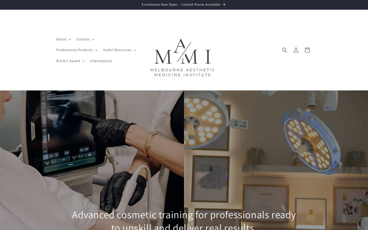 aestheticmedicineinstitute.com.au homepage screenshot