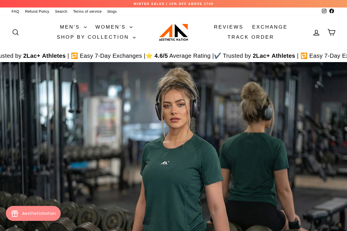 AestheticNation homepage screenshot