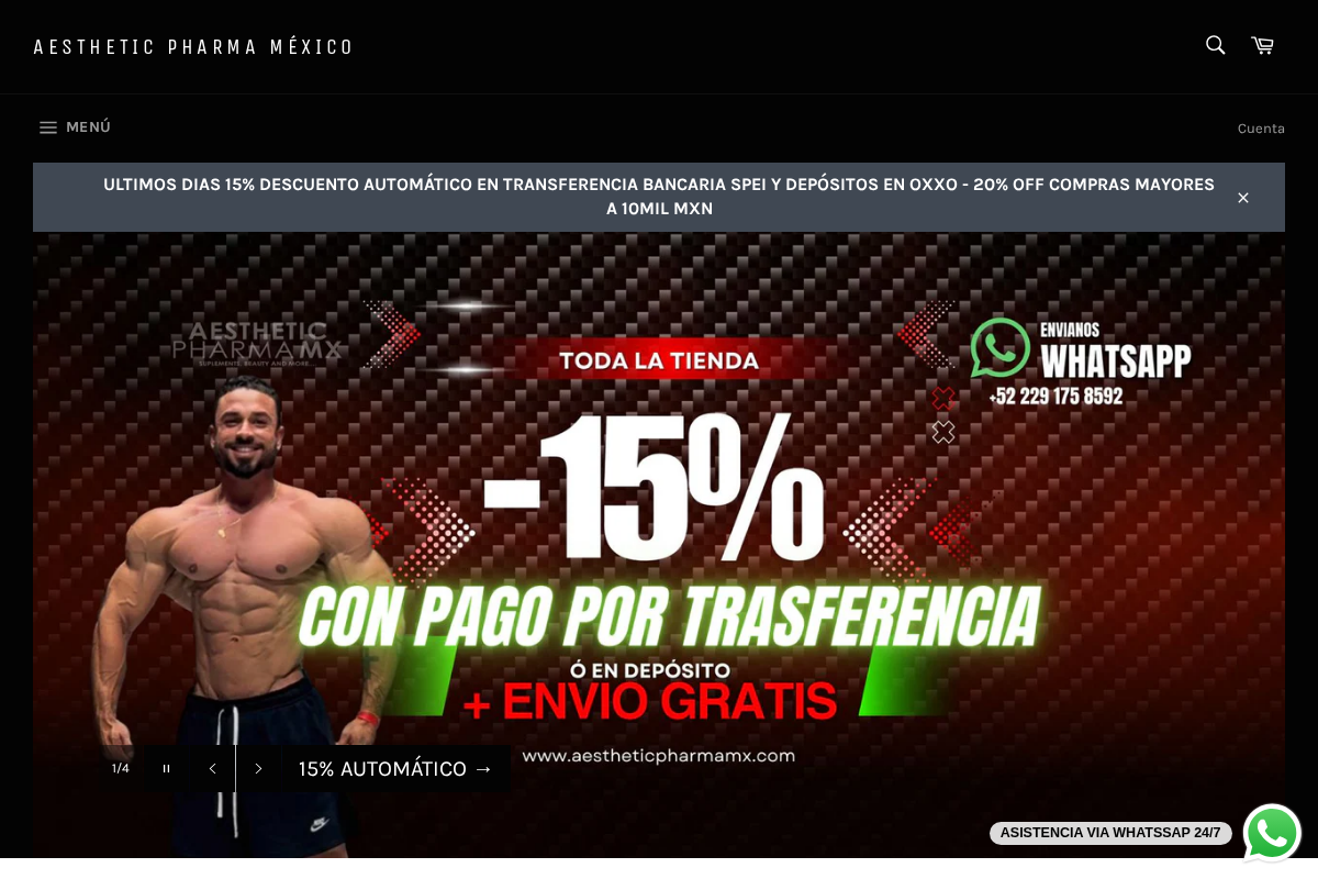 aestheticpharmamx.com homepage screenshot