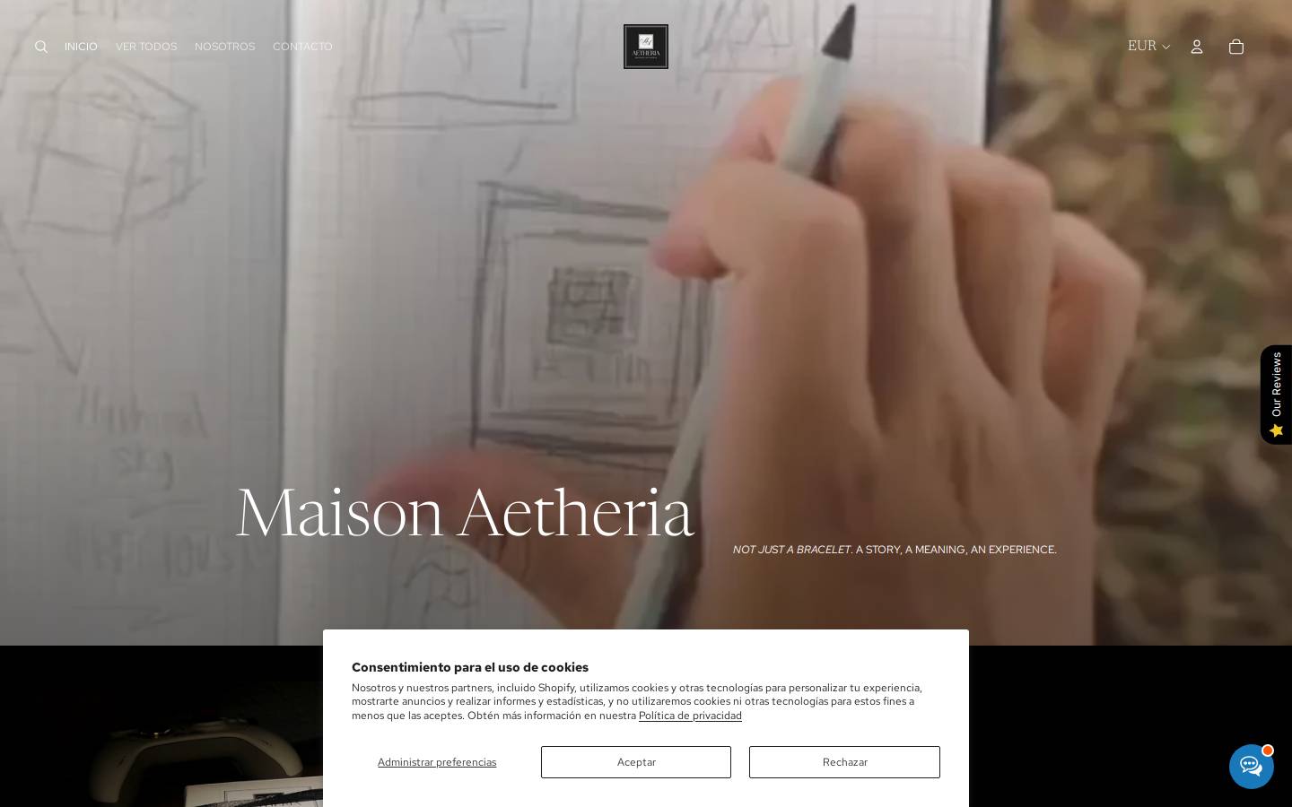 aetheria.es homepage screenshot