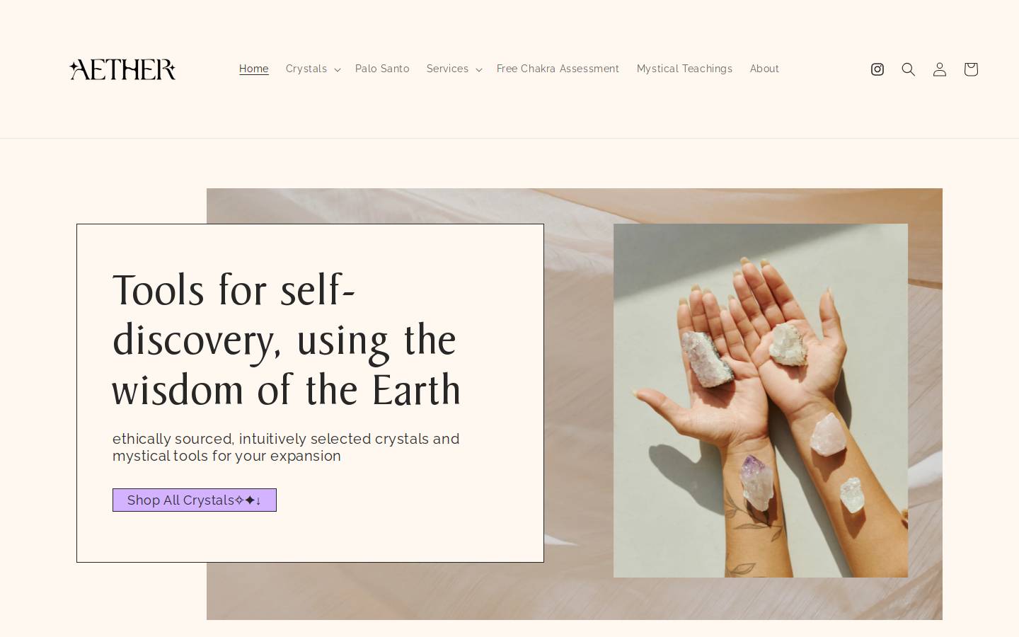 aetherksa.com homepage screenshot