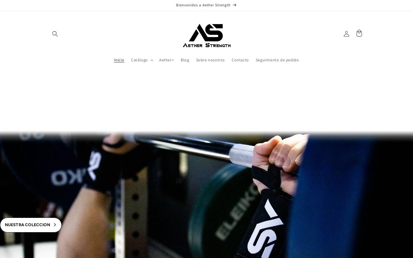 aetherstrength.com homepage screenshot