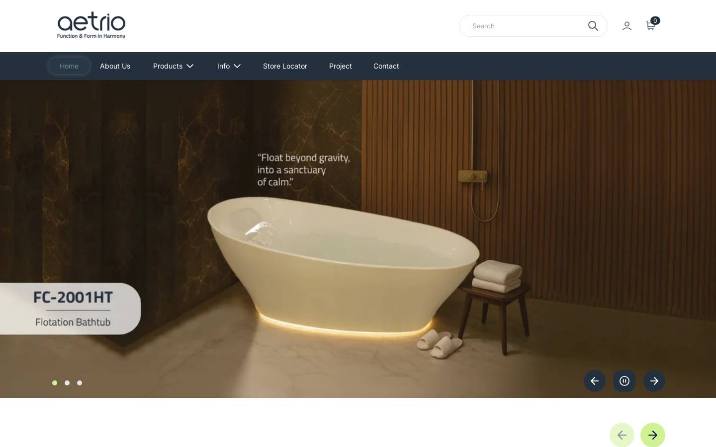 aetrio.com homepage screenshot