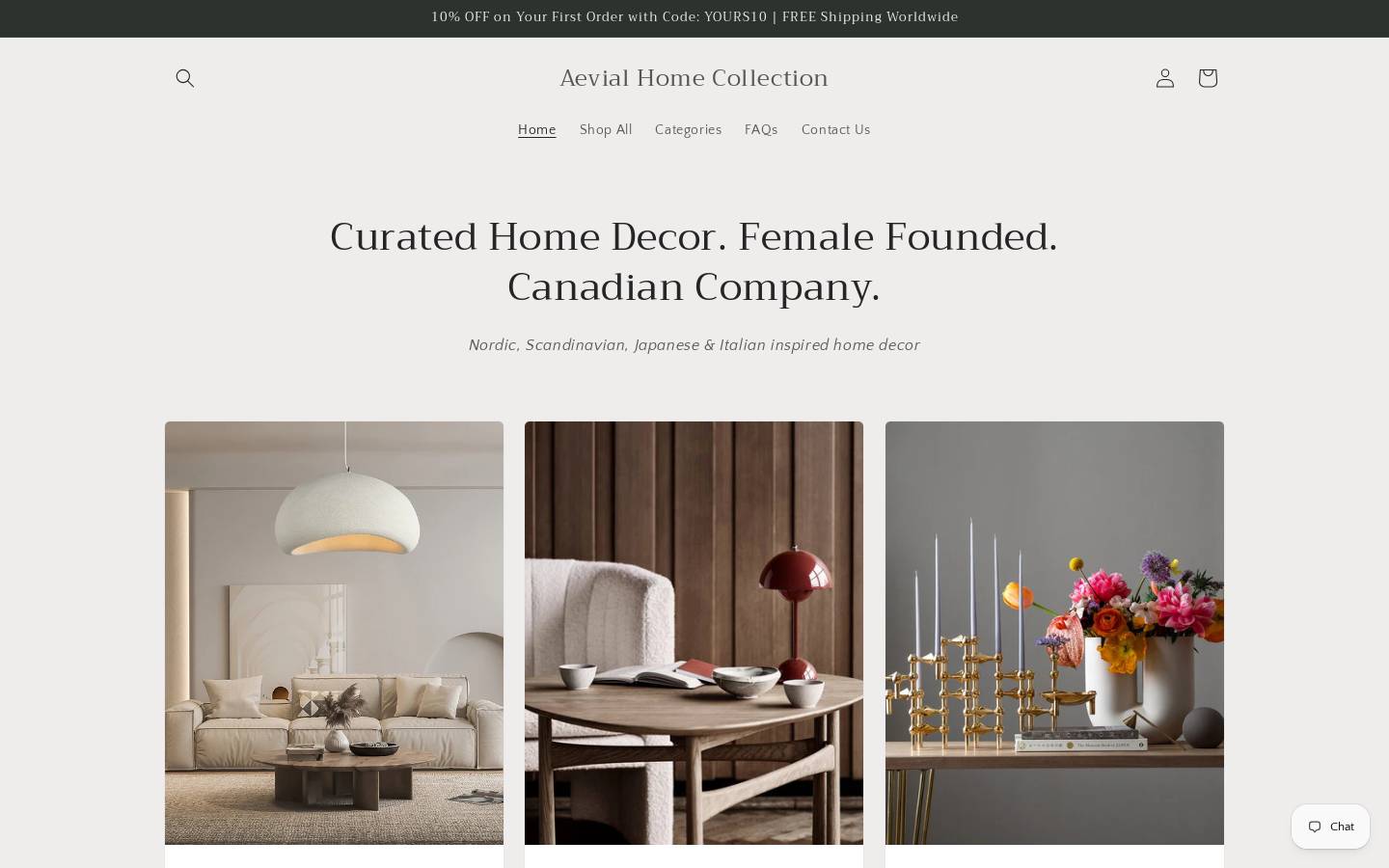 Aevial homepage screenshot