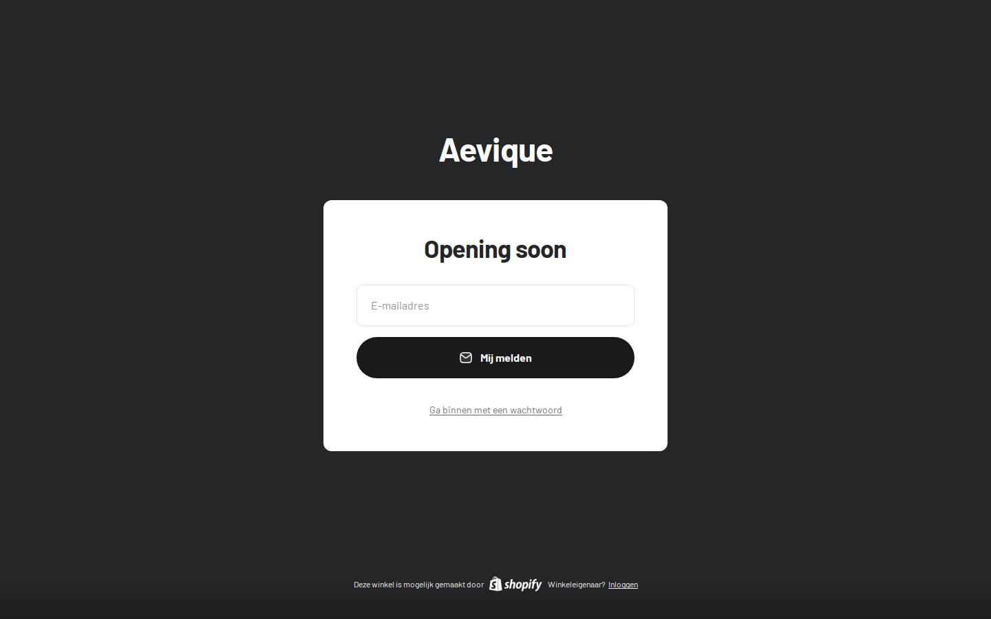 aevique.co homepage screenshot
