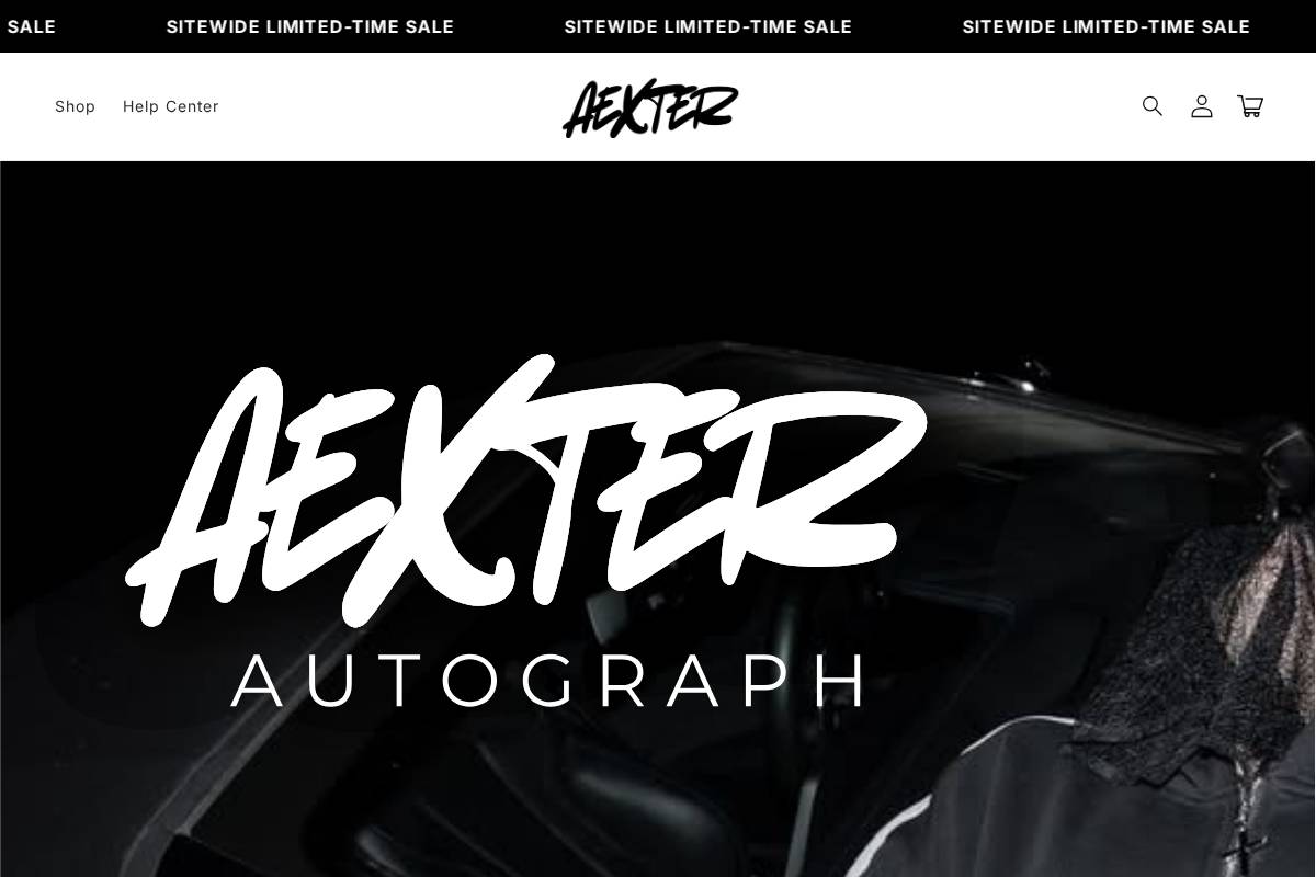 aexter.com homepage screenshot