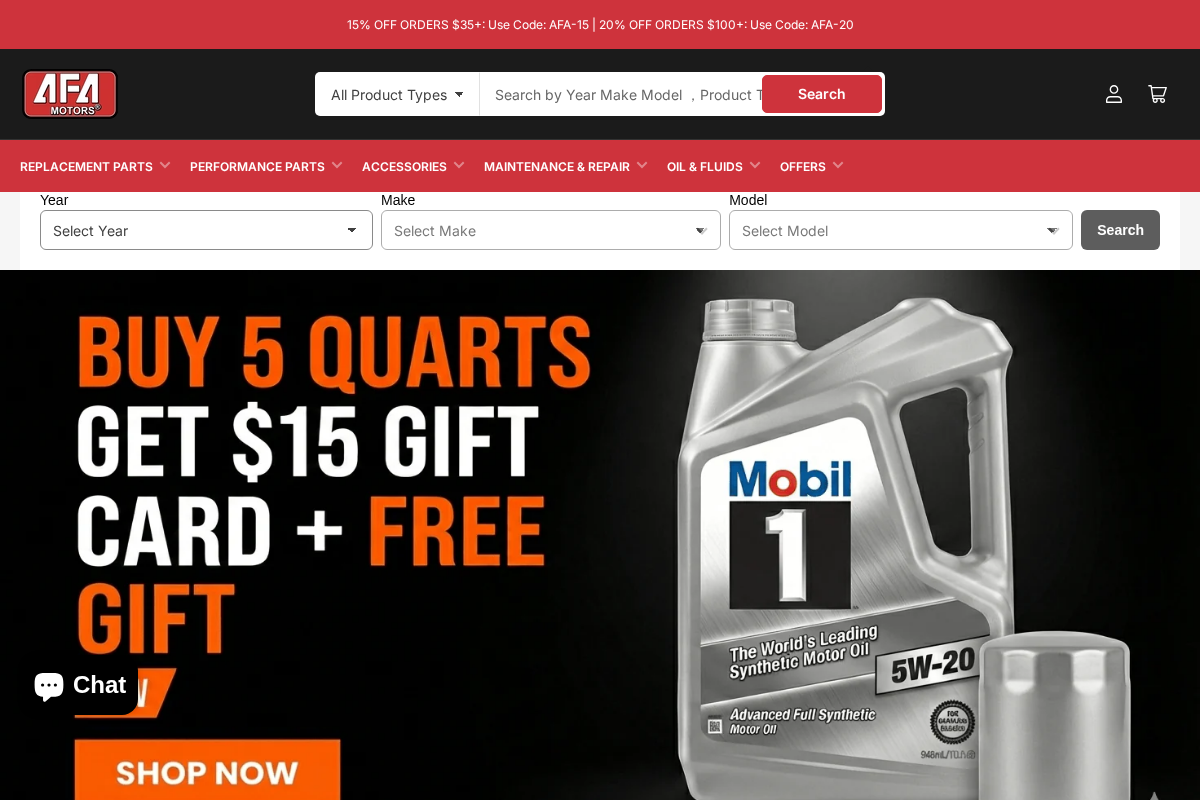 afa-motors.com homepage screenshot