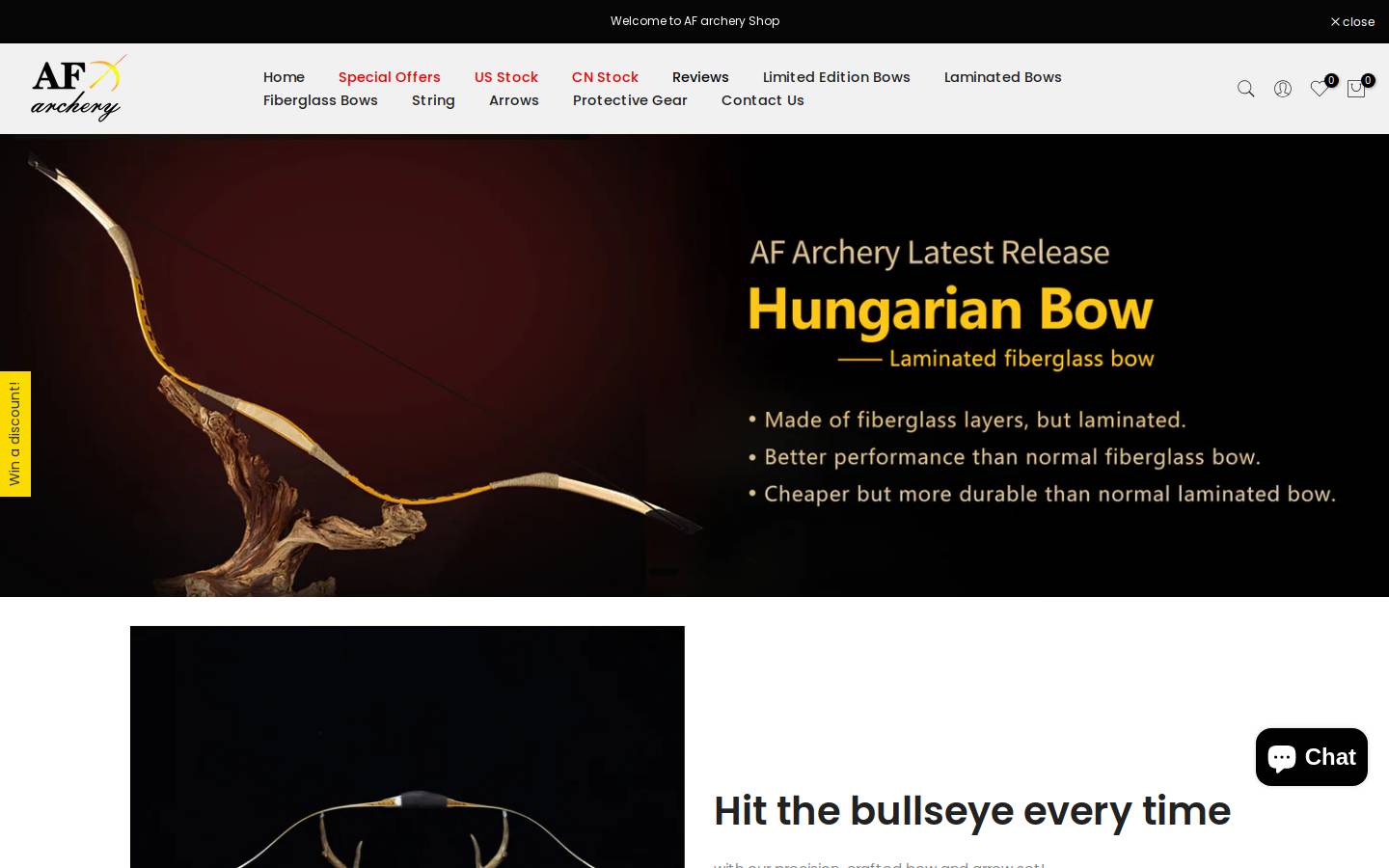 afarchery.com homepage screenshot