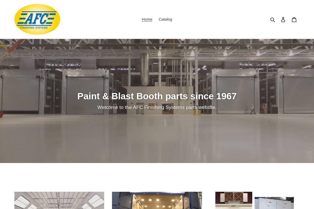 afcfinishing.com homepage screenshot