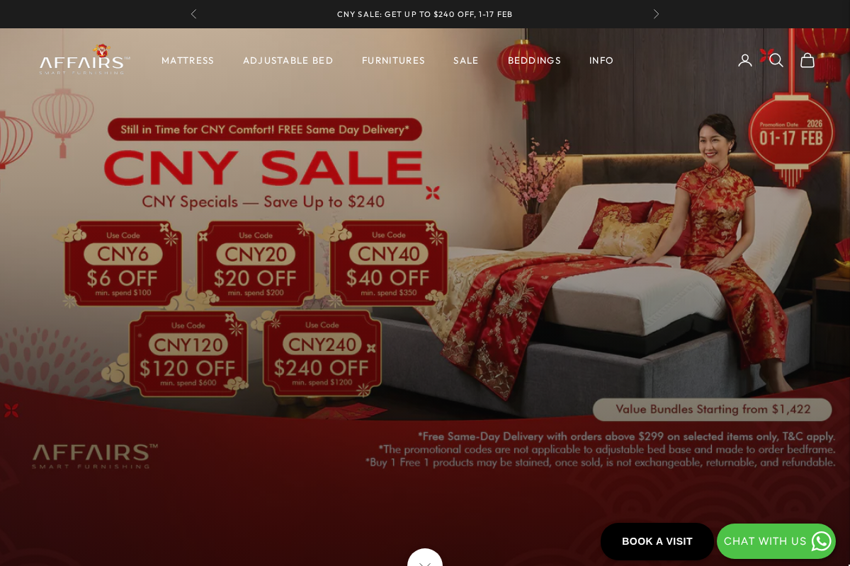 Affairs Living Pte. Ltd. homepage screenshot