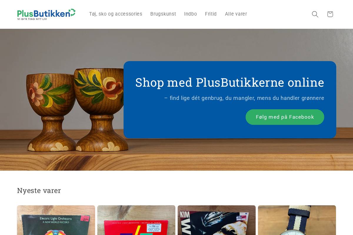 affaldplusbutikken.dk homepage screenshot