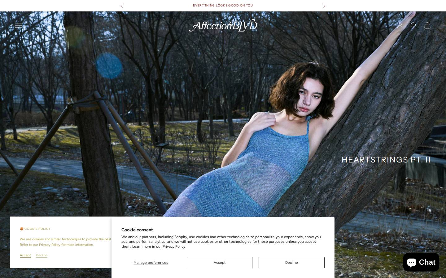 affectionblvd.com homepage screenshot