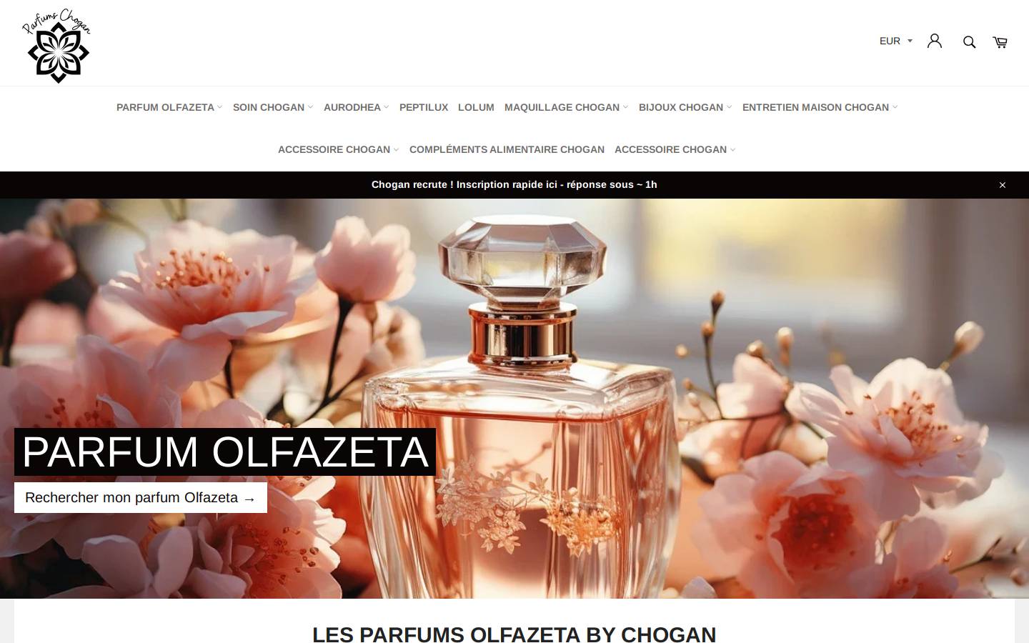 affichesdeparfums.com homepage screenshot